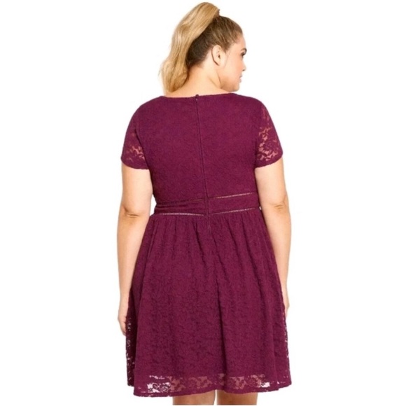 Torrid Lace Scoop Neck Skater Dress - Picture 2 of 15